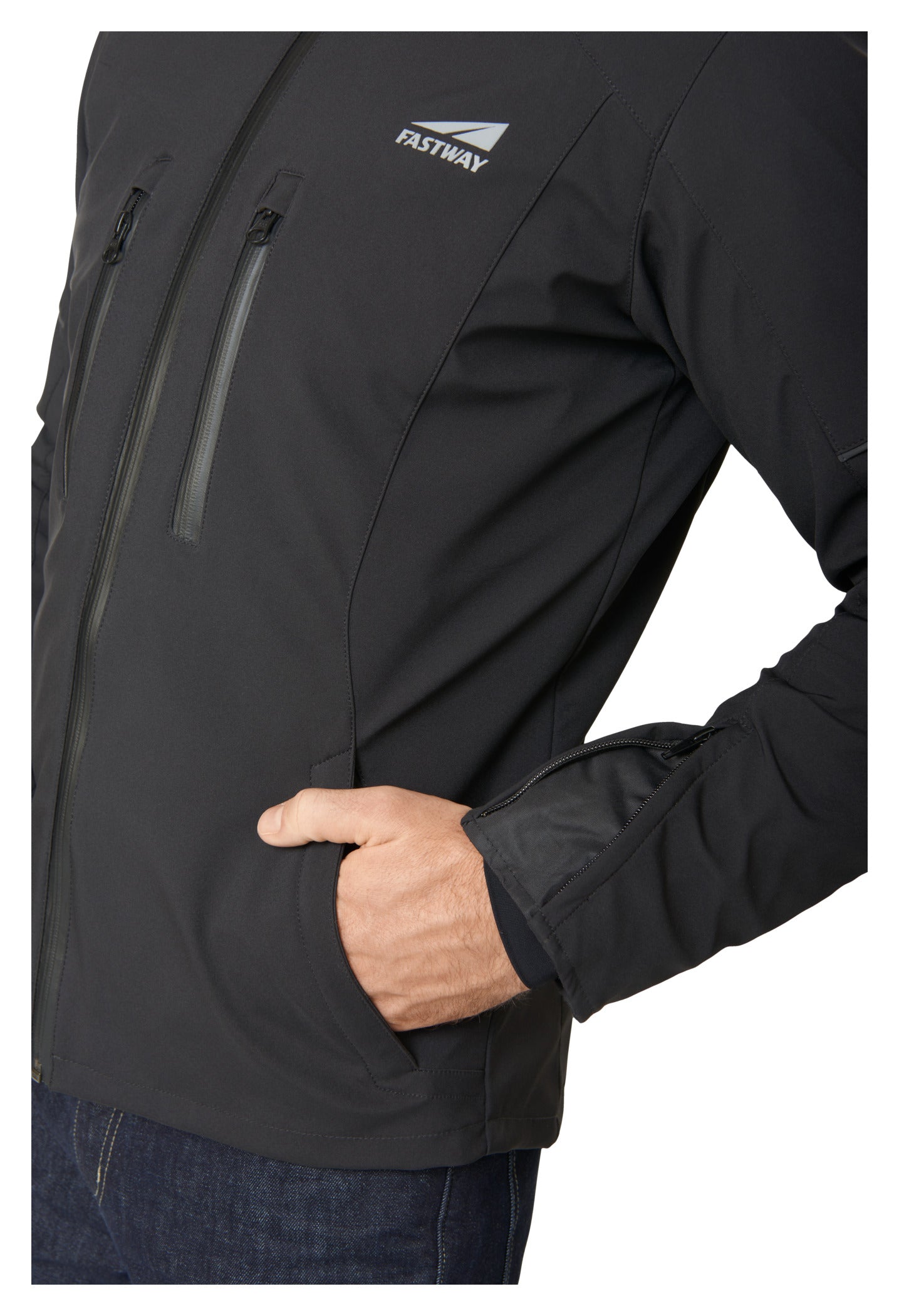 Geacă Moto Textilă Touring Men 202 Fastway - Impermeabilă, Protecții CE
