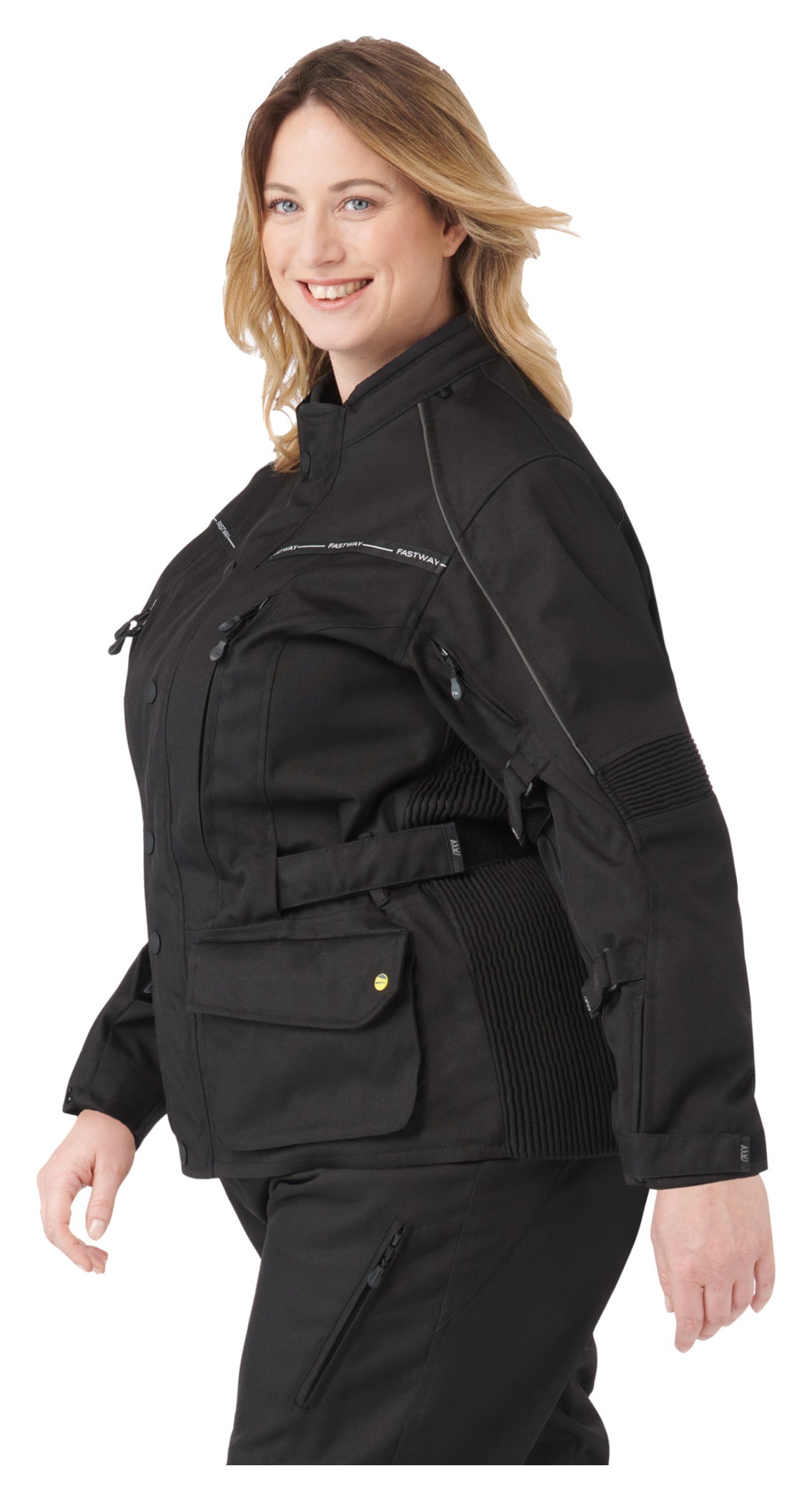 Geacă Moto Textilă Touring Women 201 Fastway - Mărimi Mari, Impermeabilă