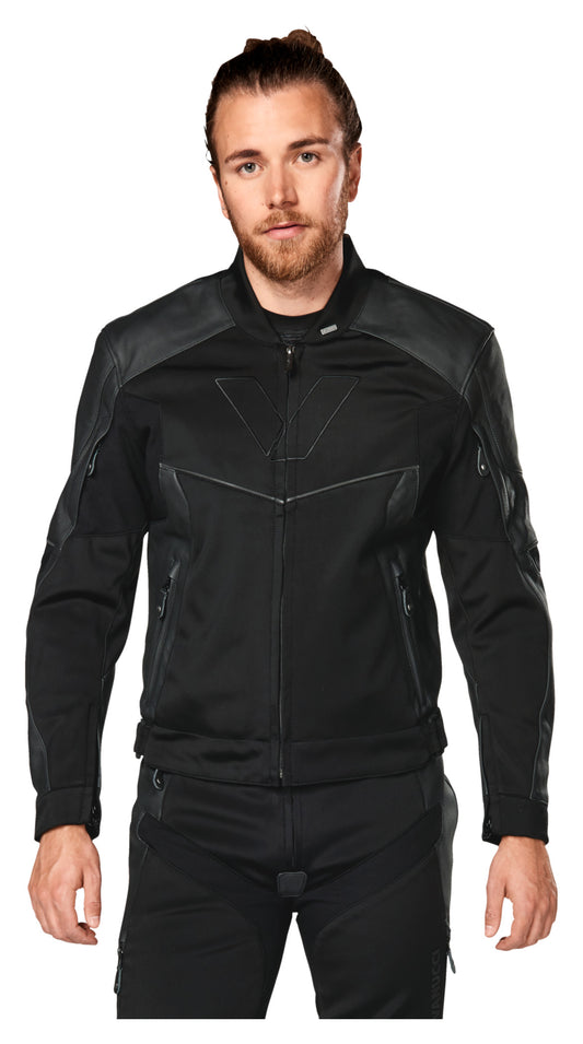 Geacă Moto VSJ-3 Vanucci - Piele & Softshell, Protecții Nivel 2