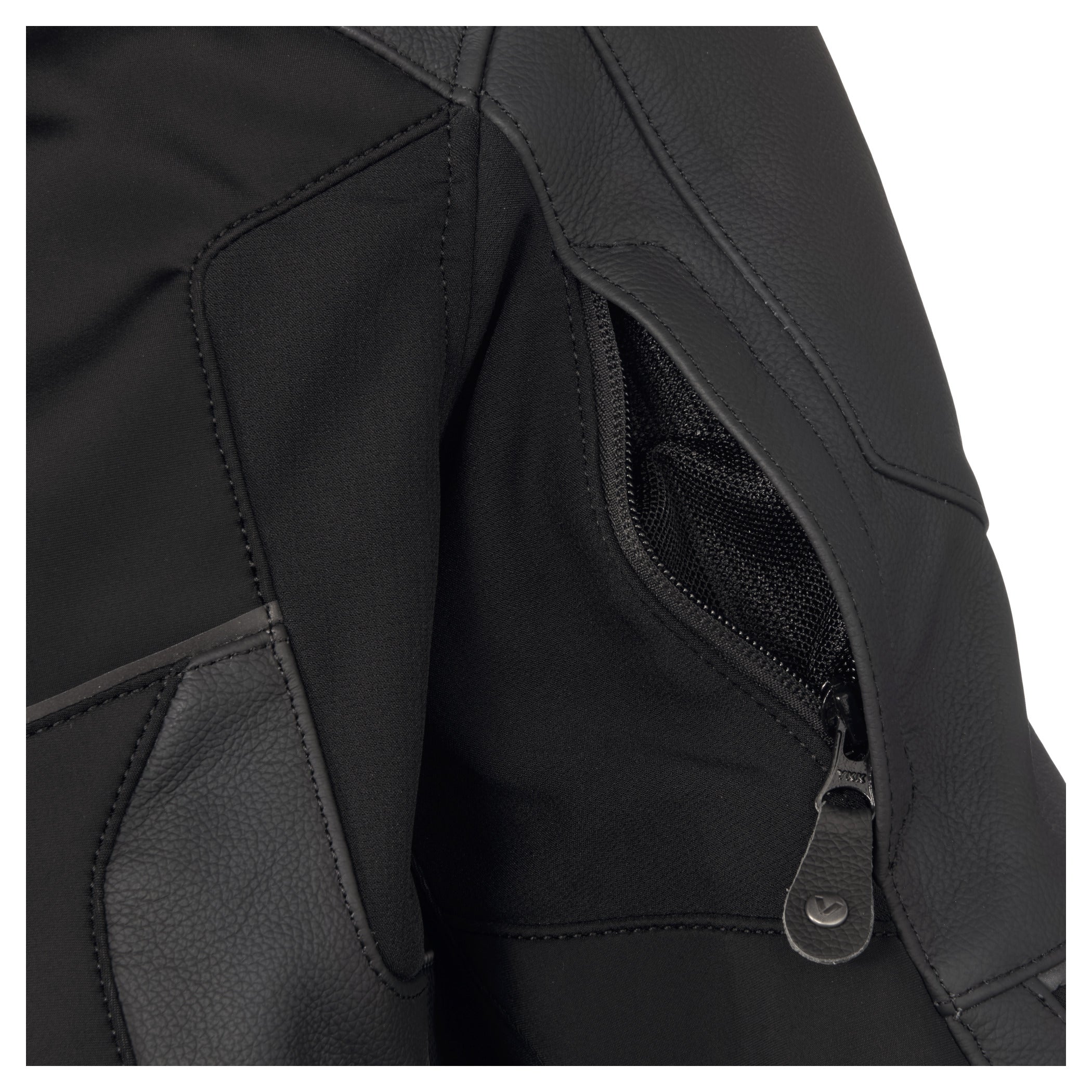 Geacă Moto VSJ-3 Vanucci - Piele & Softshell, Protecții Nivel 2