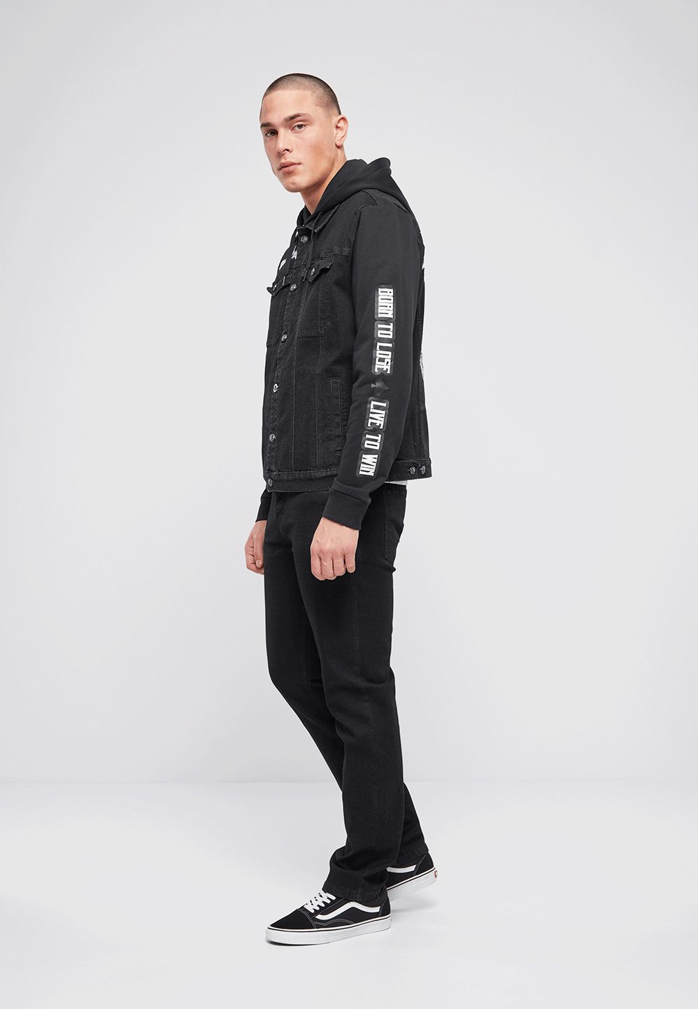 Geaca Motörhead Cradock Denim Negru Brandit - Stil Rock Autentic