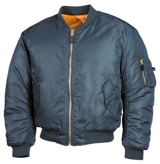 Geacă Pilot US MA1 Alphablau MFH - Reversibilă, Fermoar rezistent