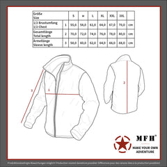 Geacă Softshell "Australia" Oliv MFHProfessional - Impermeabilă, Respirabilă