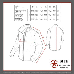 Geacă Softshell "Liberty" Negru MFHProfessional - Impermeabilă, Respirabilă