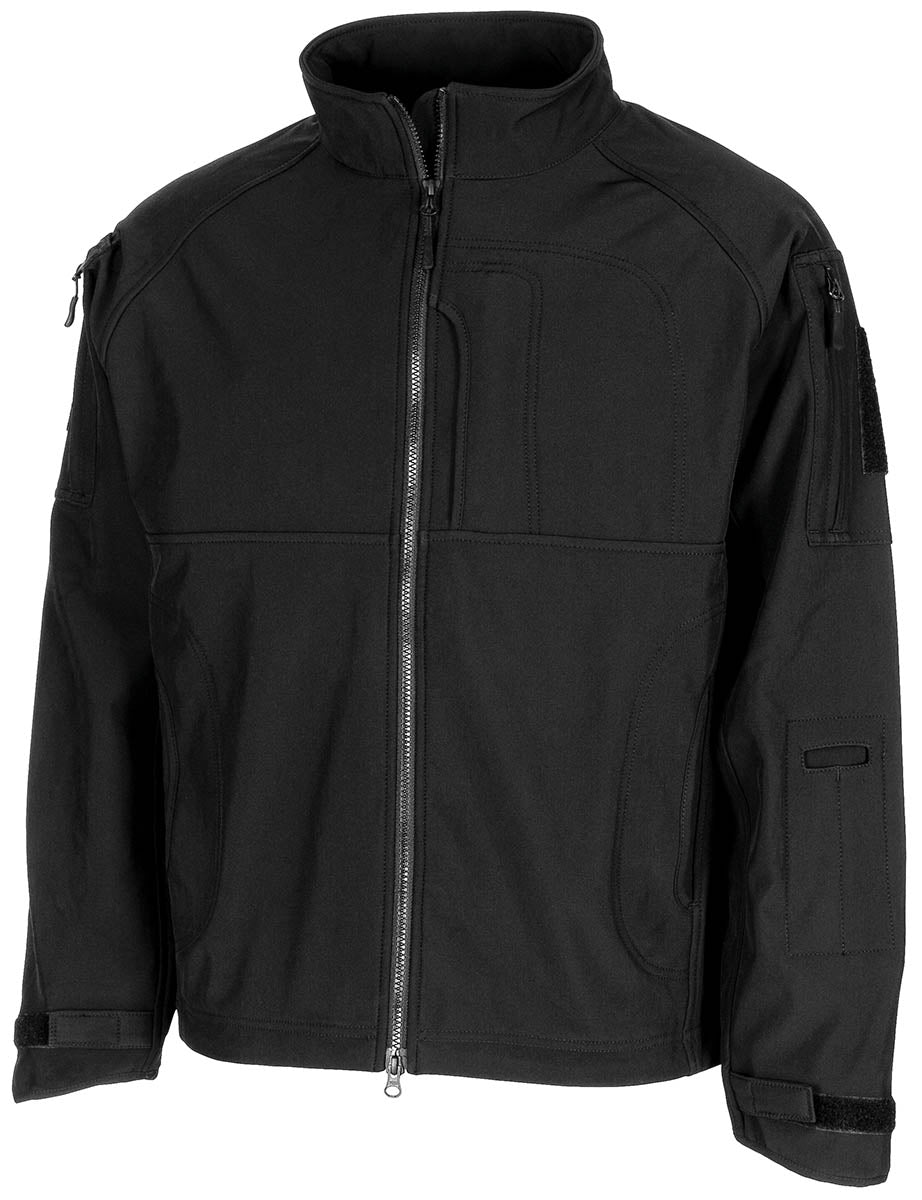 Geacă Softshell "Liberty" Negru MFHProfessional - Impermeabilă, Respirabilă