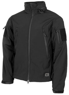 Geacă Softshell Scorpion Negru MFH Professional - Antivânt & Respirabilă, Teflon