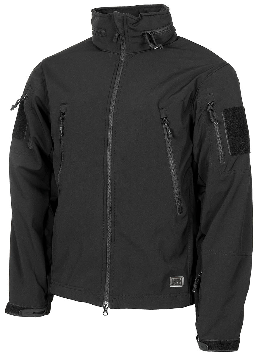 Geacă Softshell Scorpion Negru MFHProfessional - Antivânt & Respirabilă, Teflon