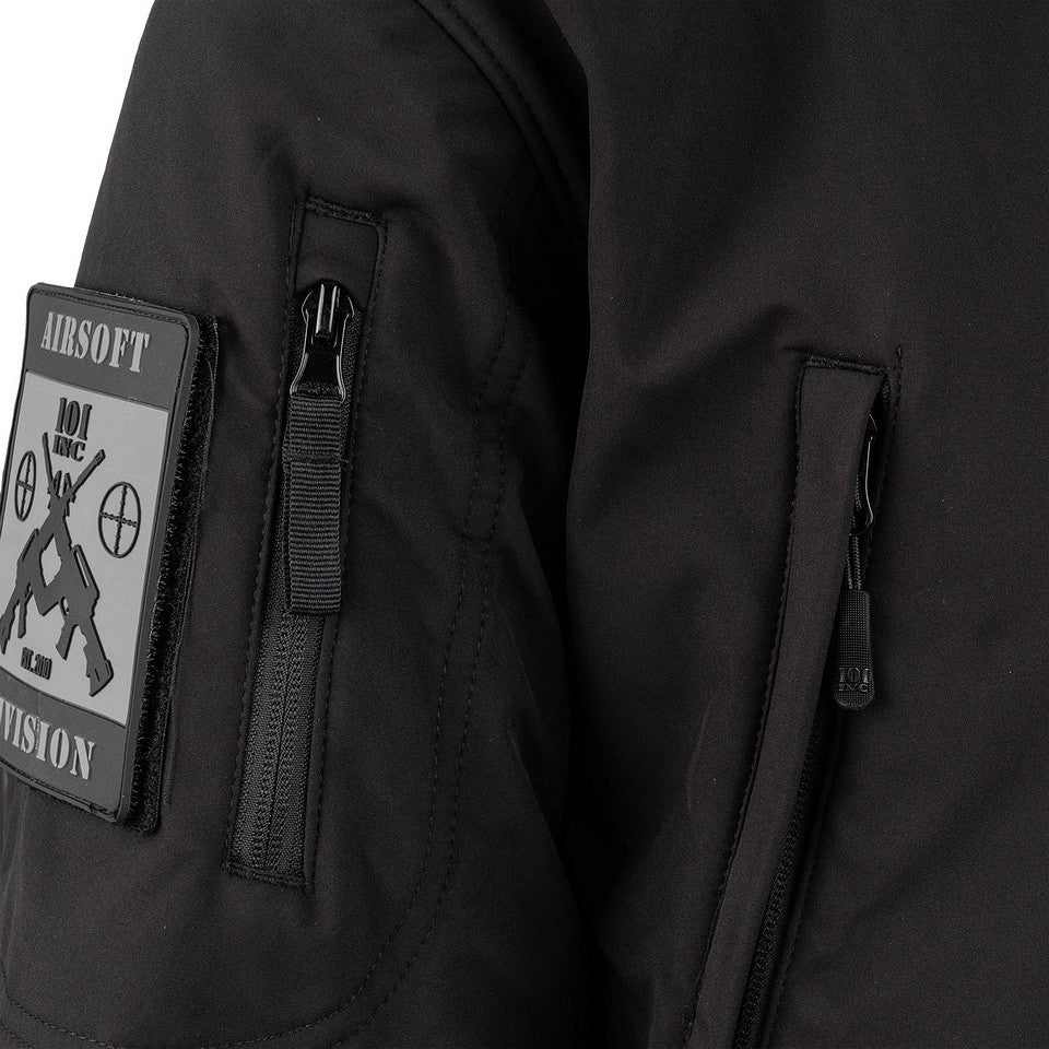 Geacă Softshell Tactical Negru - Performanță Fără Compromis