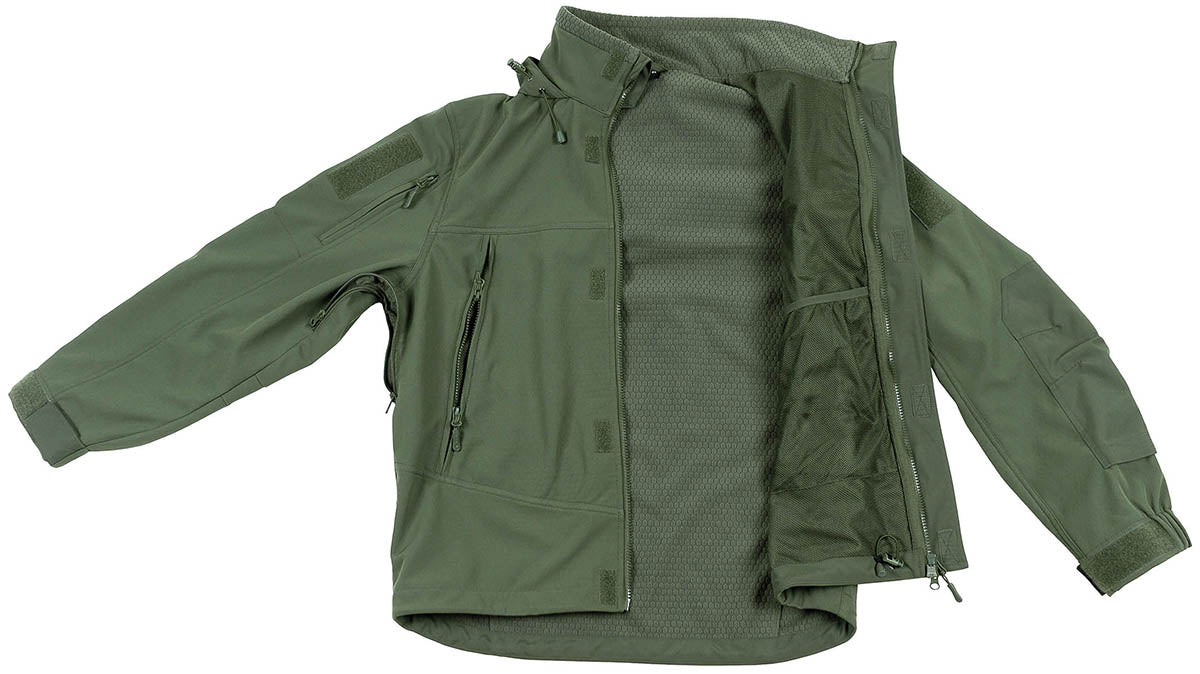 Geacă Softshell Viper Oliv MFH - Respirabilă, Rezistentă la Vânt