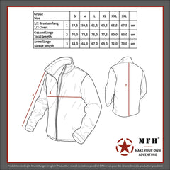 Geacă Softshell Viper Oliv MFH - Respirabilă, Rezistentă la Vânt