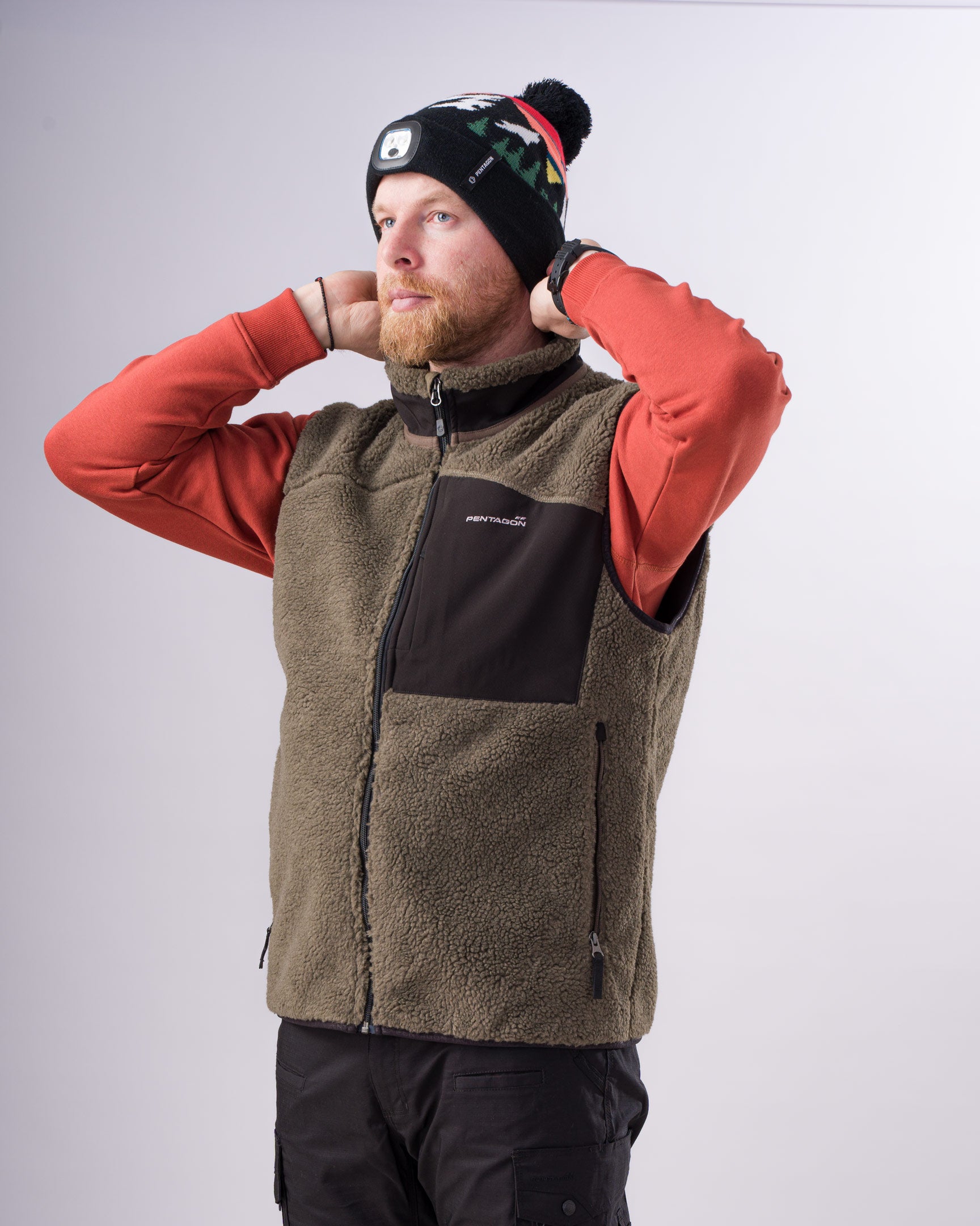Geaca Summit Sherpa Fleece Vest RAL7013 Pentagon Tactical - Confort Termic Superior și Libertate de Mișcare