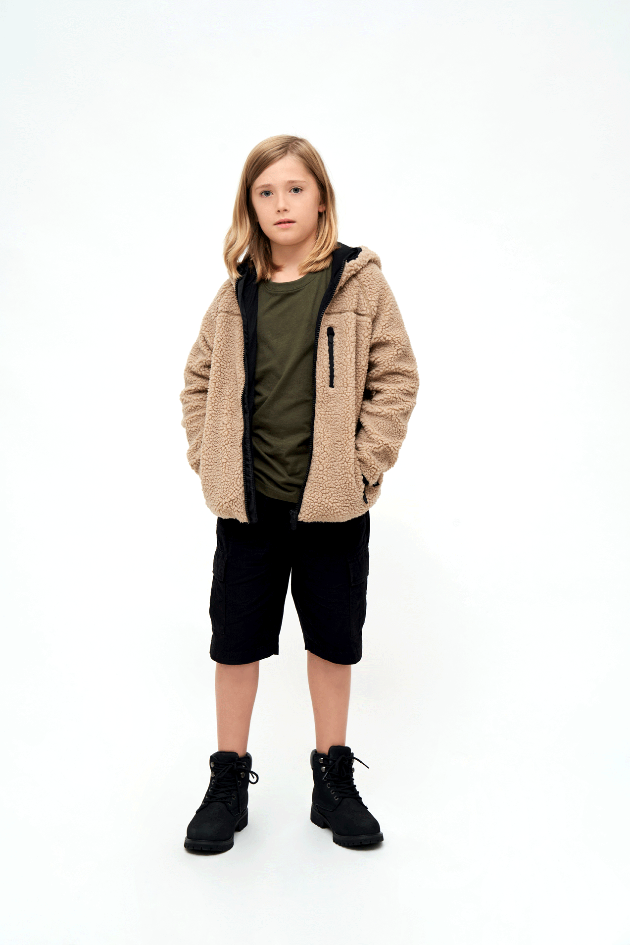 Geaca Teddyfleece Hooded Camel Copii Brandit - Caldura Optima si Stil