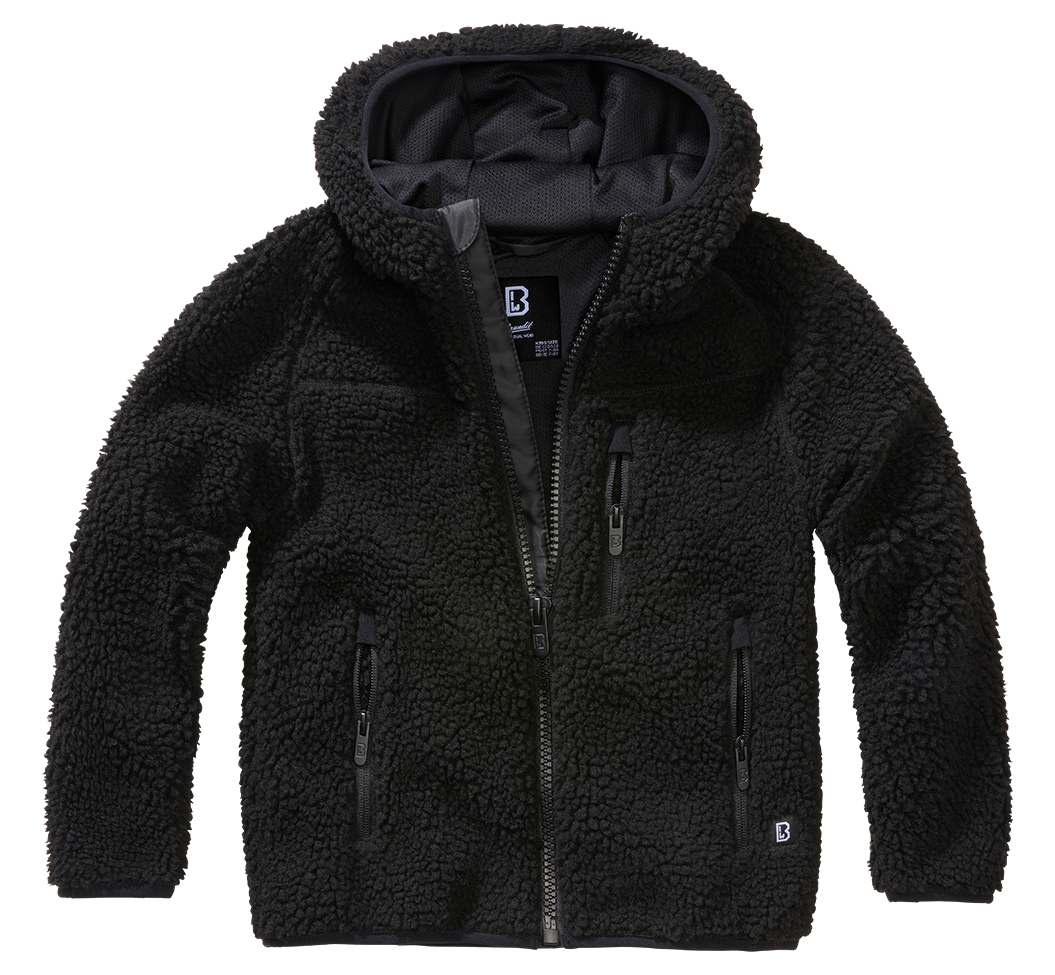 Geaca Teddyfleece Hooded Negru Copii Brandit - Caldura si Stil