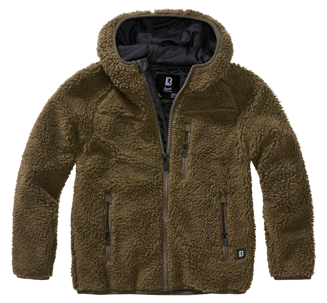 Geaca Teddyfleece Hooded Olive Copii Brandit - Caldura si Aventura