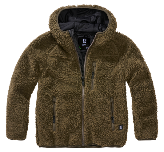 Geaca Teddyfleece Hooded Olive Copii Brandit - Caldura si Aventura