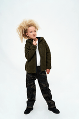 Geaca Teddyfleece Hooded Olive Copii Brandit - Caldura si Aventura