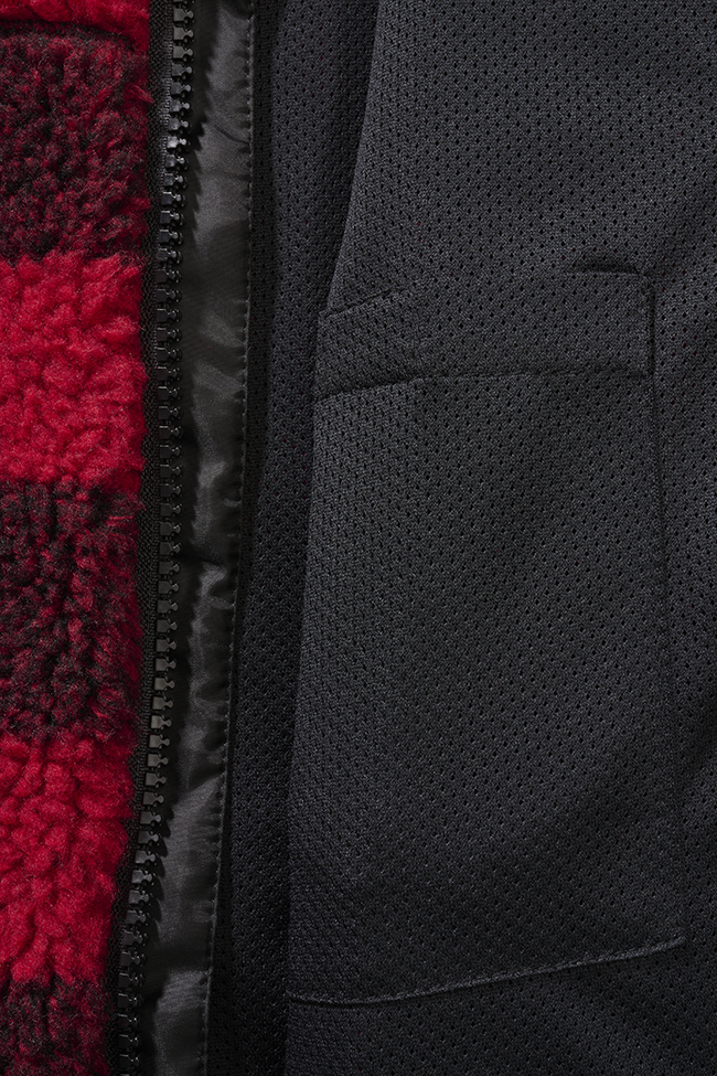 Geaca Teddyfleece Hooded Red/Black Checkered Copii Brandit - Caldura si Confort
