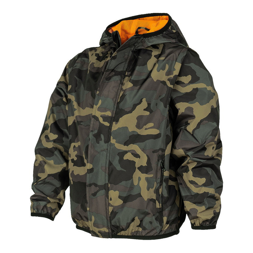 Geacă Vânt Copii Kinder Camo Woodland - Protecție Esențială în Aventuri