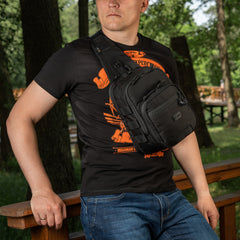 Geantă Cross Bag Elite Hex M-Tac - Neagră, Tactică, EDC, Armă Ascunsă