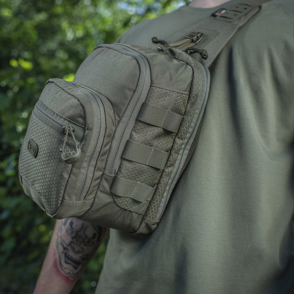 Geantă Cross Bag Elite Hex M-Tac - Ranger Green, Practică și Tactică