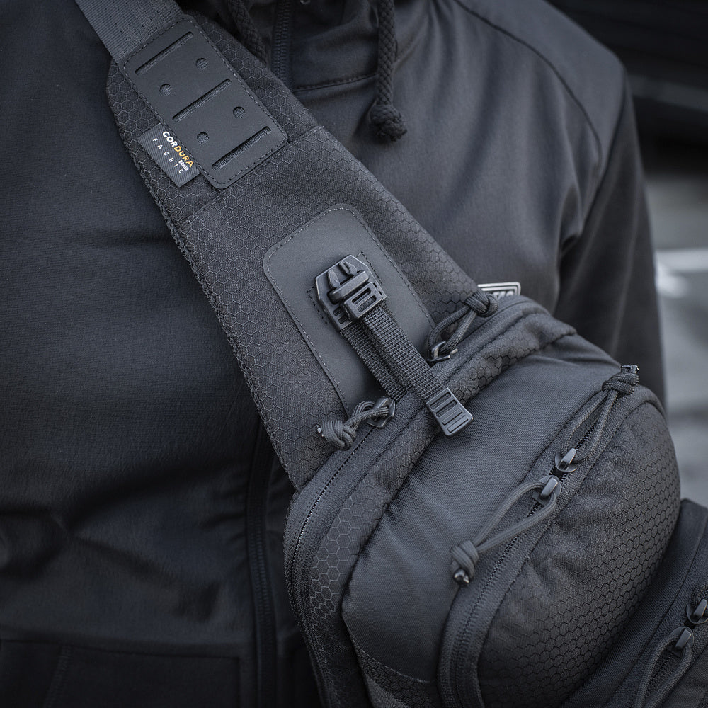 Geantă Cross Slim Elite Hex M-Tac - Black Tactică și Urbană