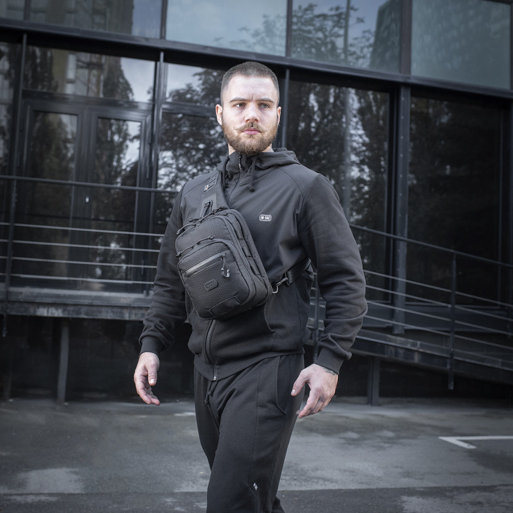 Geantă Cross Slim Elite Hex M-Tac - Black Tactică și Urbană