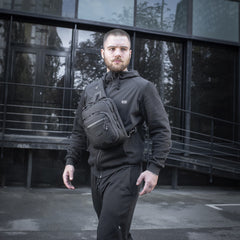 Geantă Cross Slim Elite Hex M-Tac - Black Tactică și Urbană