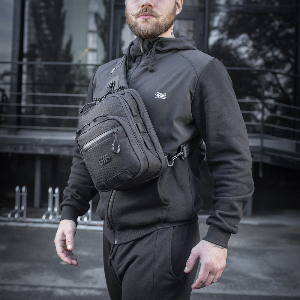 Geantă Cross Slim Elite Hex M-Tac - Black Tactică și Urbană