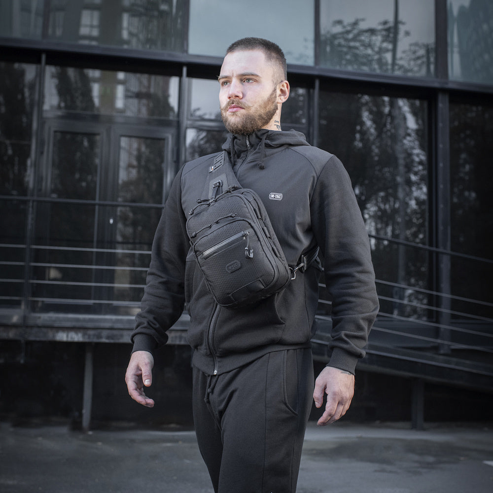 Geantă Cross Slim Elite Hex M-Tac - Black Tactică și Urbană