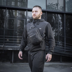 Geantă Cross Slim Elite Hex M-Tac - Black Tactică și Urbană