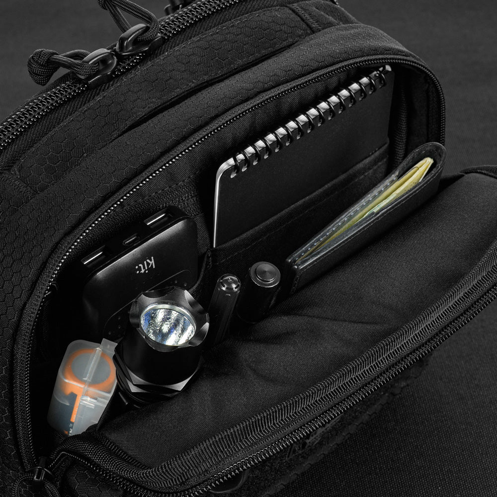 Geantă EDC Bag Elite HEX M-Tac - Negru, Sistem Quick Release
