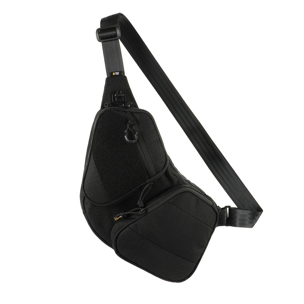 Geantă M-Tac Bat Wing Elite Hex - Neagră, Tactică și Ergonomică
