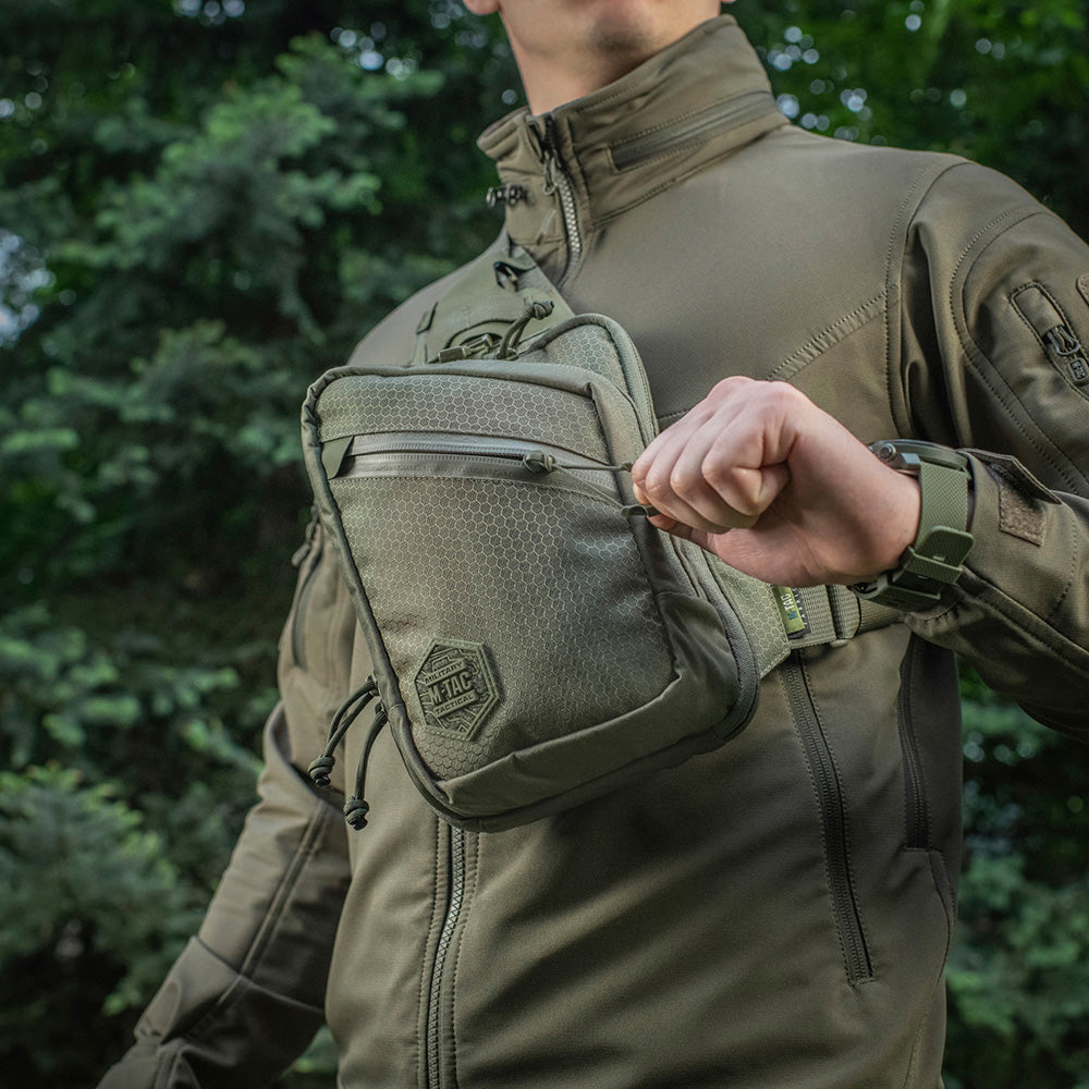 Geantă Pistol Tip Sling M-Tac Elite Hex - Ranger Green