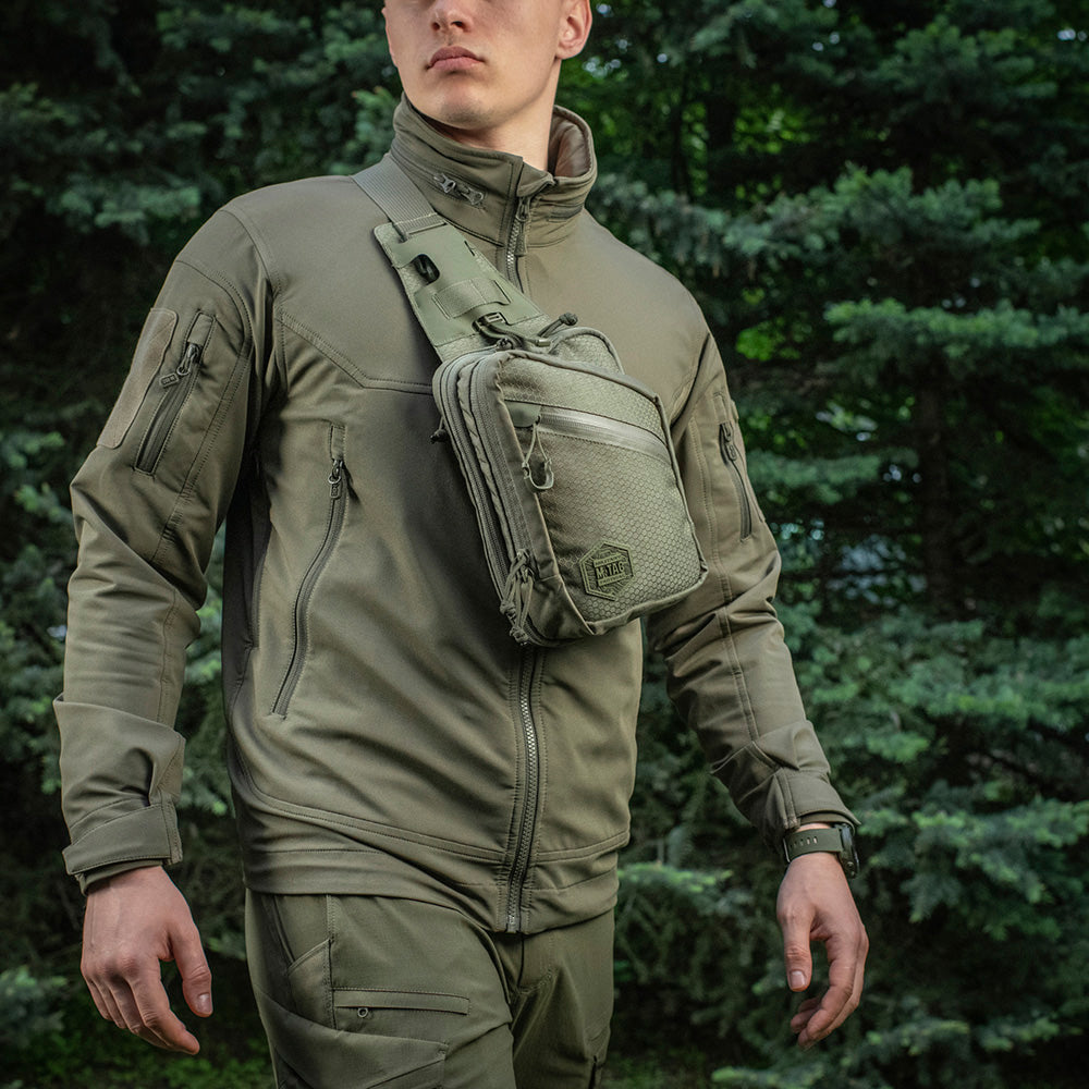 Geantă Pistol Tip Sling M-Tac Elite Hex - Ranger Green