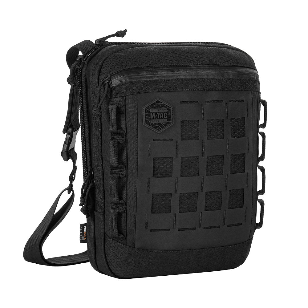 Geantă Tabletă M-Tac Laser Cut Hex - Negru, Sistem Rapid Acces