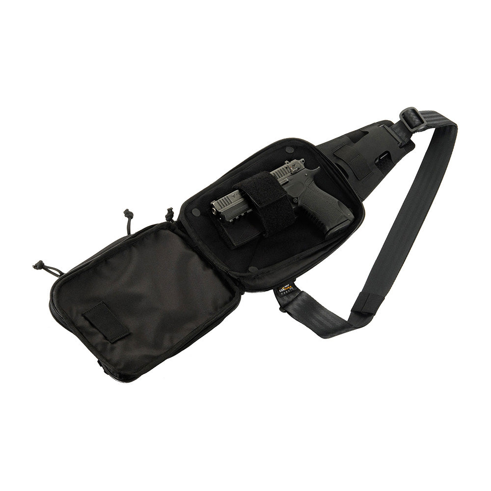 Geantă tactic-pistol M-Tac Sling Elite Hex - Negru, transport discret