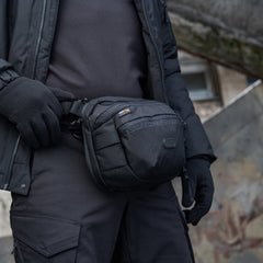Geantă tactic Sphaera Hex Hardsling M-Tac - Negru, Orizontală