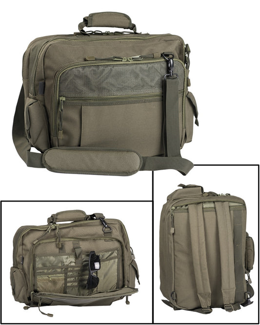 Geantă Aviator Mil-Tec – 41 x 33 x 17 cm, Compartiment Laptop, Oliv