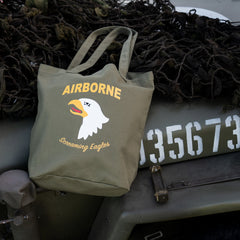 Geantă Canvas 101st Airborne Division Verde - Versatilitate cu Spirit Tactic