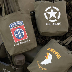 Geantă Canvas 101st Airborne Division Verde - Versatilitate cu Spirit Tactic
