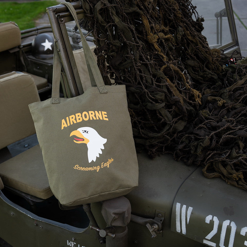 Geantă Canvas 101st Airborne Division Verde - Versatilitate cu Spirit Tactic