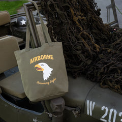 Geantă Canvas 101st Airborne Division Verde - Versatilitate cu Spirit Tactic