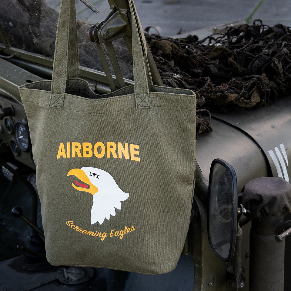 Geantă Canvas 101st Airborne Division Verde - Versatilitate cu Spirit Tactic