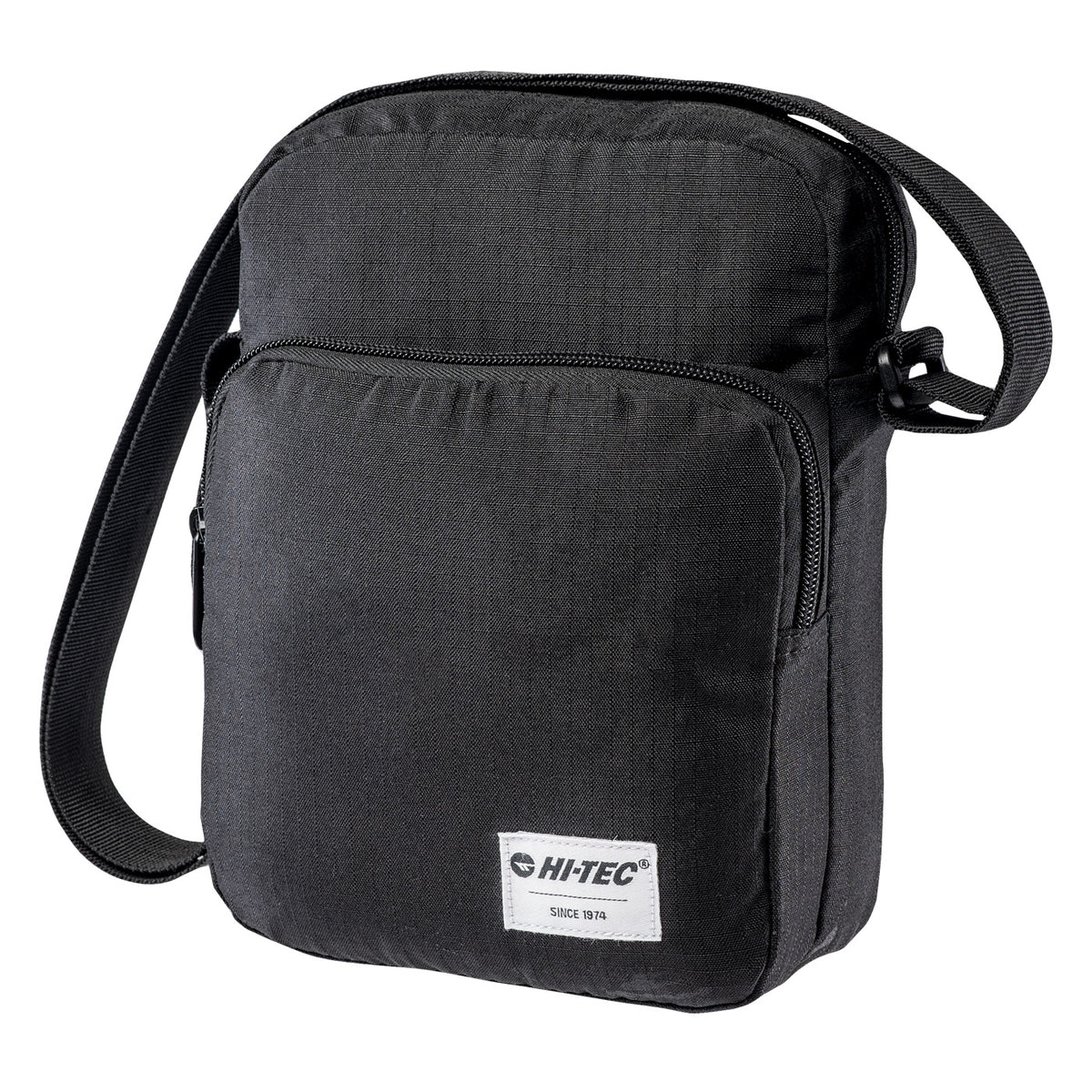 Geantă Crossbody Sidero Hi-Tec Neagră – 4L, Elemente Reflectorizante - poza 1