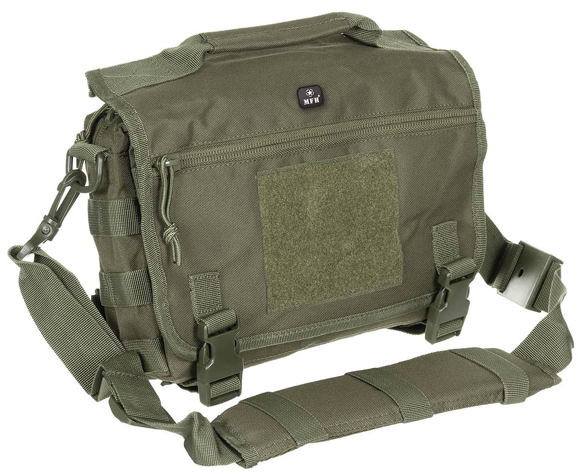 Geantă de umăr MOLLE Oliv MFH - Bretea detașabilă, Căptușită