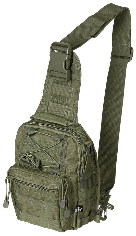 Geantă de Umăr MOLLE Oliv MFH - Bretea detașabilă, Spate căptușit