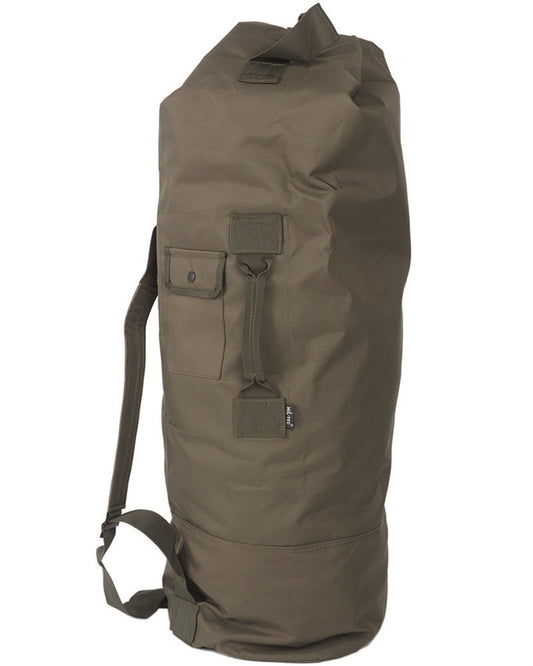 Geantă Duffle Mil-Tec US – 75 L, Poliester, 2 Bretele, Oliv