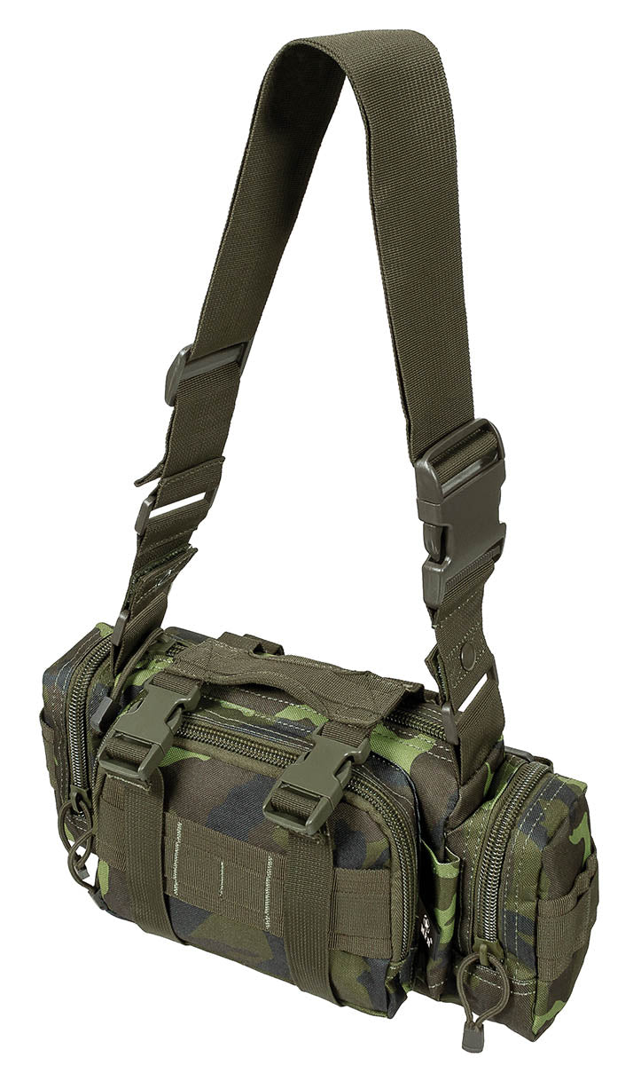 Geantă Șold și Umăr M 95 CZ camo MFH - Bretea Detasabila, Compartiment Spatios