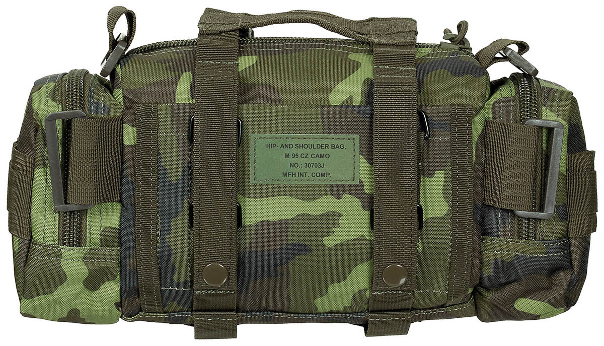 Geantă Șold și Umăr M 95 CZ camo MFH - Bretea Detasabila, Compartiment Spatios