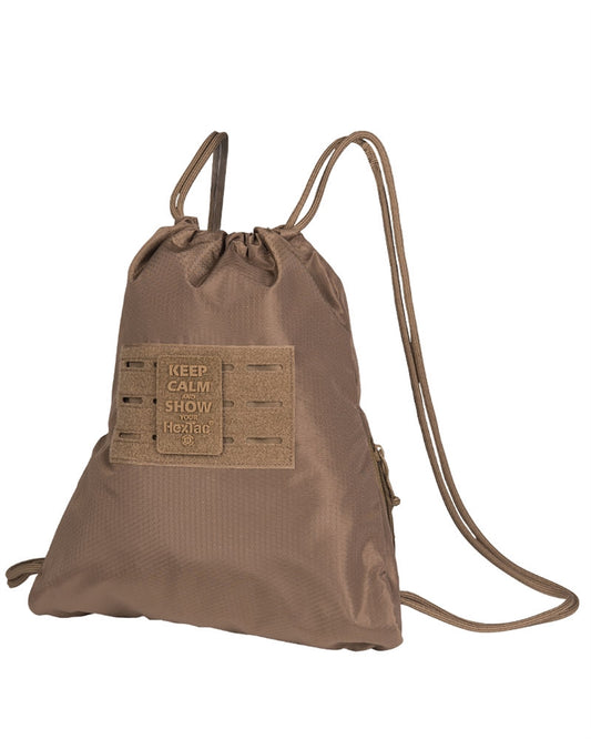 Geantă Sport Mil-Tec HexTac – 7 L, MOLLE Laser-Cut, Dark Coyote